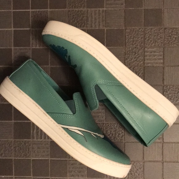 Prada Teal Slip On Floral Sneakers - EUC - Picture 4 of 5